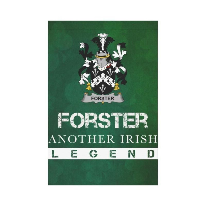 Irish Garden Flag, Forster Family Crest Shamrock Yard Flag A9