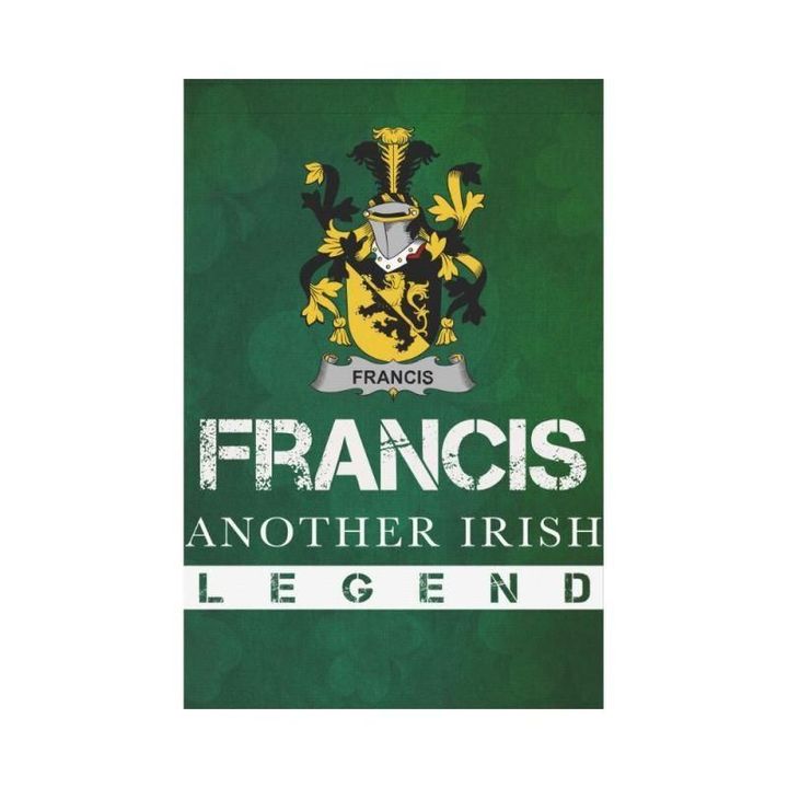 Irish Garden Flag, Francis Family Crest Shamrock Yard Flag A9