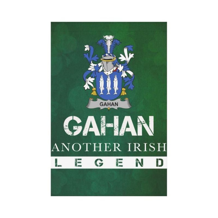 Irish Garden Flag, Gahan Or Mcgahan Family Crest Shamrock Yard Flag A9