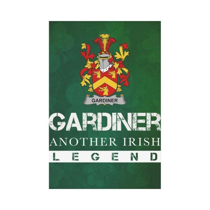 Irish Garden Flag, Gardiner Family Crest Shamrock Yard Flag A9