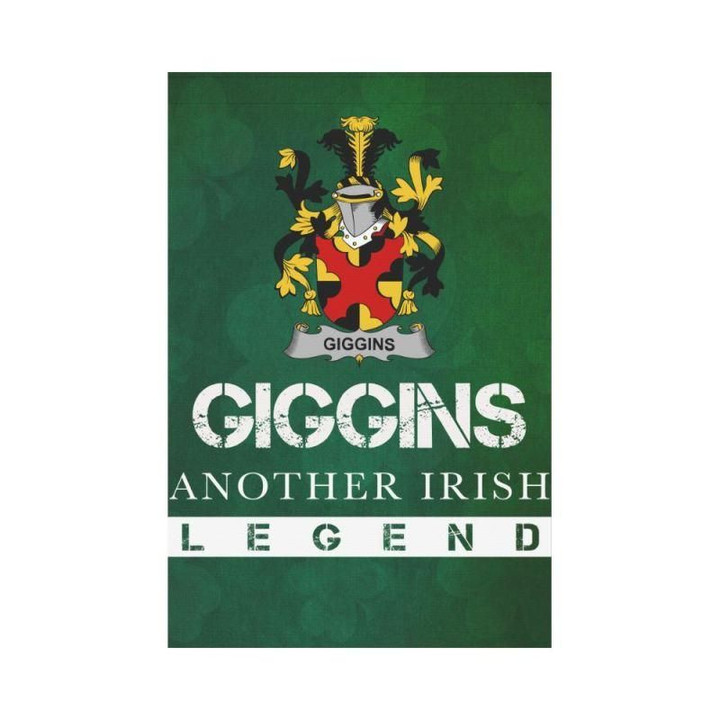 Irish Garden Flag, Giggins Family Crest Shamrock Yard Flag A9