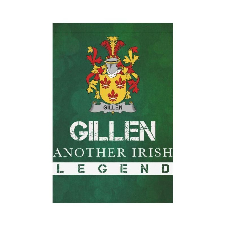 Irish Garden Flag, Gillen Or O'Gillen Family Crest Shamrock Yard Flag A9