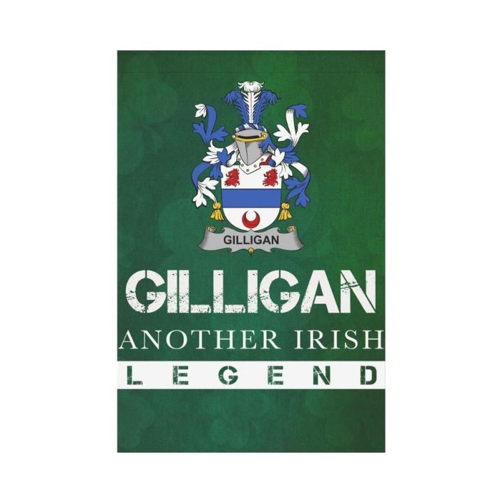 Irish Garden Flag, Gilligan Or Mcgilligan Family Crest Shamrock Yard Flag A9