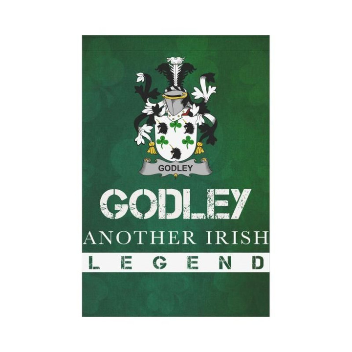 Irish Garden Flag, Godley Family Crest Shamrock Yard Flag A9