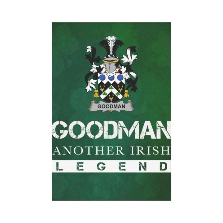Irish Garden Flag, Goodman Family Crest Shamrock Yard Flag A9