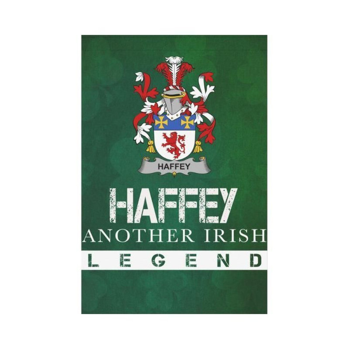 Irish Garden Flag, Haffey Or O'Haffy Family Crest Shamrock Yard Flag A9