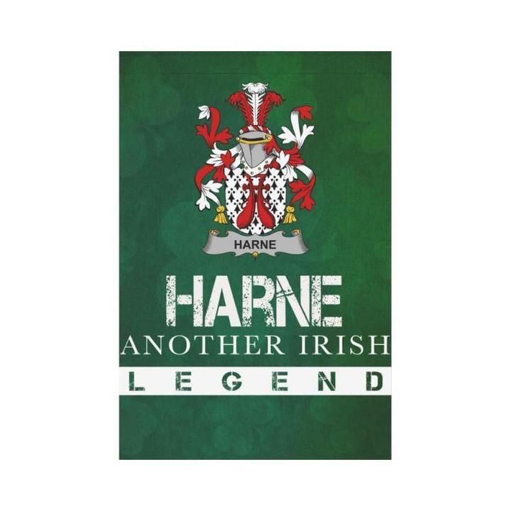 Irish Garden Flag, Harne Family Crest Shamrock Yard Flag A9