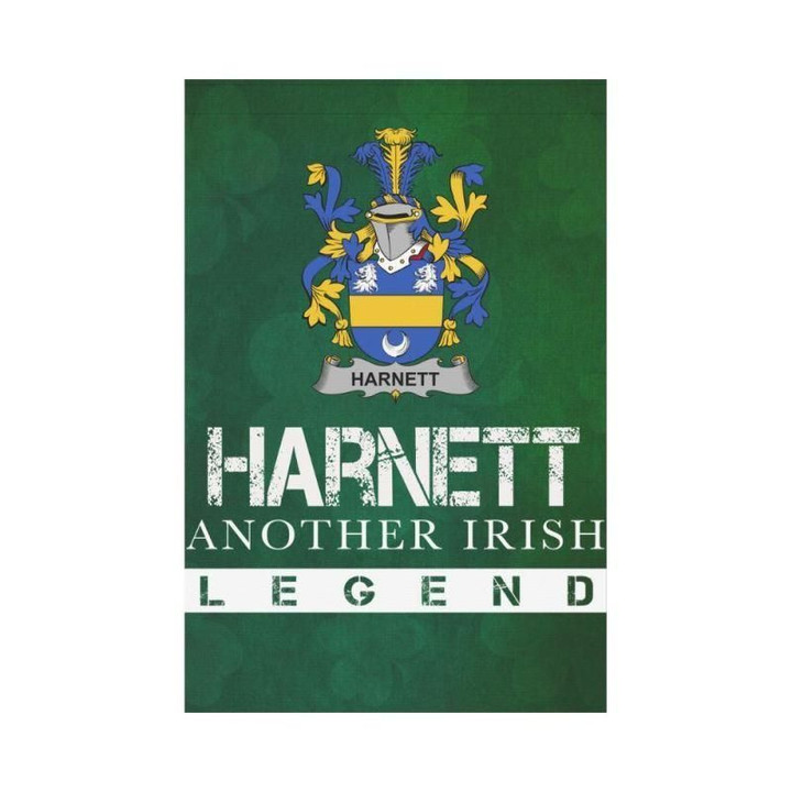 Irish Garden Flag, Harnett Or Hartnet Family Crest Shamrock Yard Flag A9