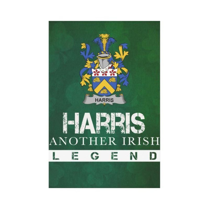 Irish Garden Flag, Harris Family Crest Shamrock Yard Flag A9