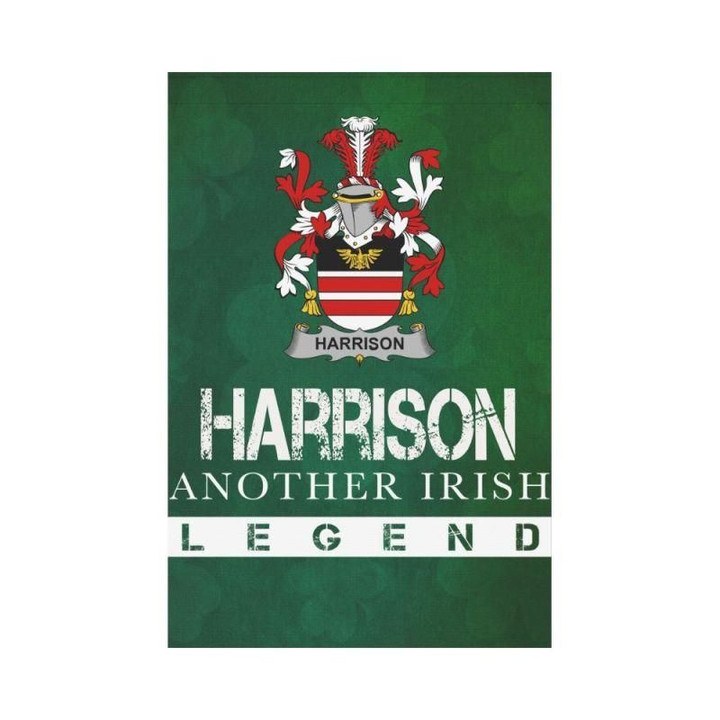 Irish Garden Flag, Harrison Family Crest Shamrock Yard Flag A9
