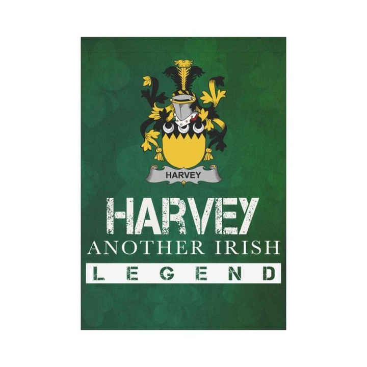 Irish Garden Flag, Harvey Or Hervey Family Crest Shamrock Yard Flag A9