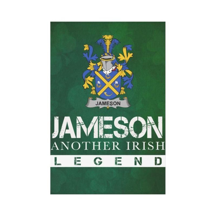 Irish Garden Flag, Jameson Family Crest Shamrock Yard Flag A9