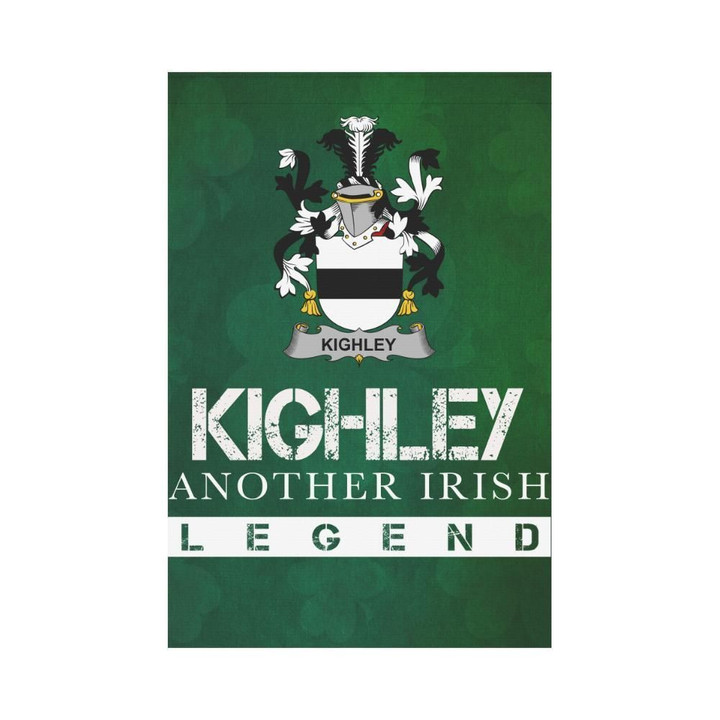 Irish Garden Flag, Kighley Family Crest Shamrock Yard Flag A9