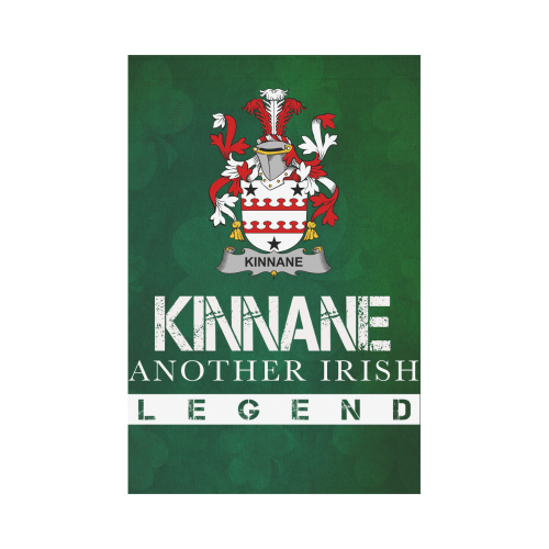 Irish Garden Flag, Kinnane Family Crest Shamrock Yard Flag A9