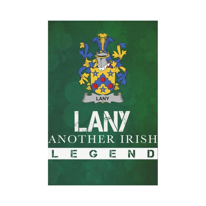 Irish Garden Flag, Lany Or Laney Family Crest Shamrock Yard Flag A9