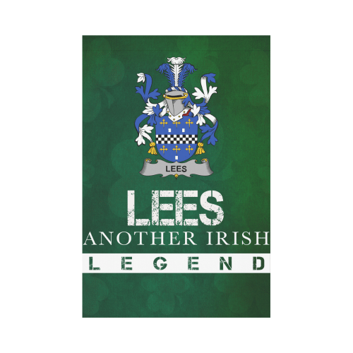 Irish Garden Flag, Lees or McAleese Family Crest Shamrock Yard Flag A9
