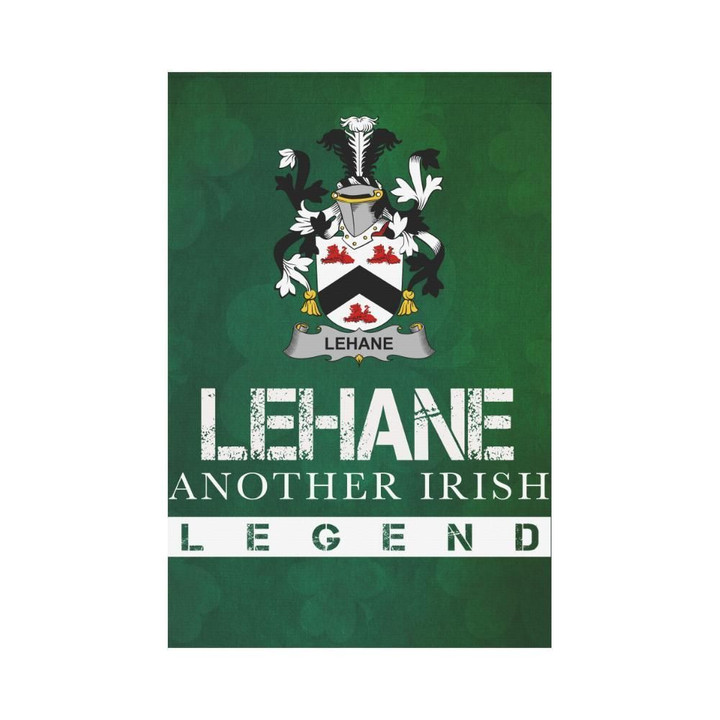 Irish Garden Flag, Lehane Or O'Lehane Family Crest Shamrock Yard Flag A9