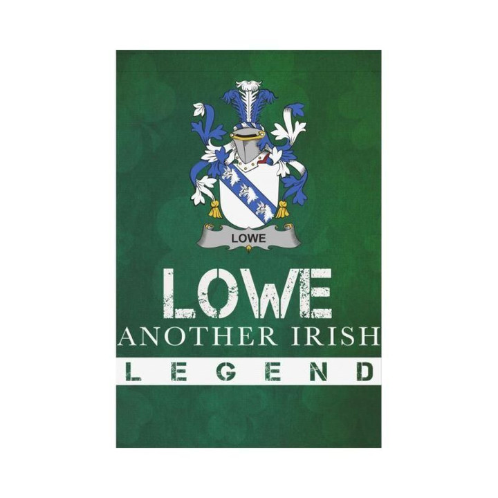 Irish Garden Flag, Lowe Family Crest Shamrock Yard Flag A9