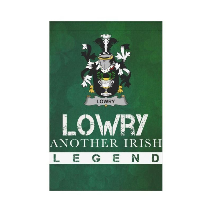Irish Garden Flag, Lowry Or Lavery Family Crest Shamrock Yard Flag A9