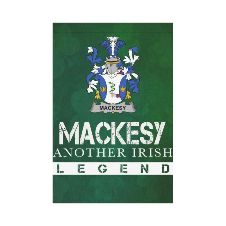 Irish Garden Flag, Mackesy Family Crest Shamrock Yard Flag A9