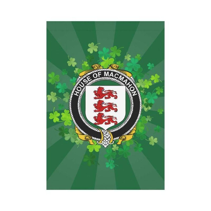 Irish Garden Flag, Macmahon (Thomond) Family Crest Shamrock Yard Flag A9