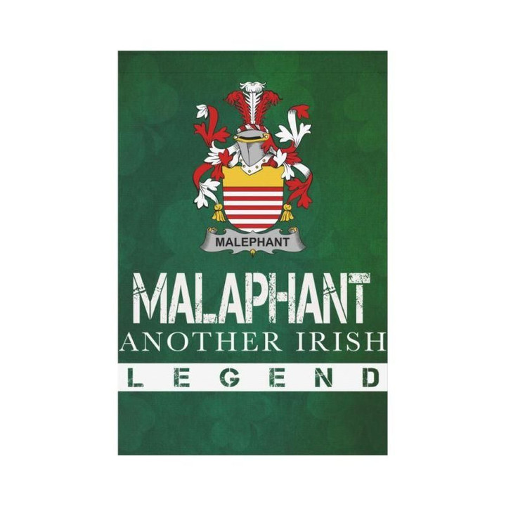 Irish Garden Flag, Malaphant Family Crest Shamrock Yard Flag A9