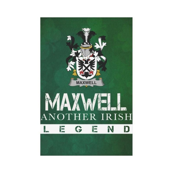 Irish Garden Flag, Maxwell Family Crest Shamrock Yard Flag A9
