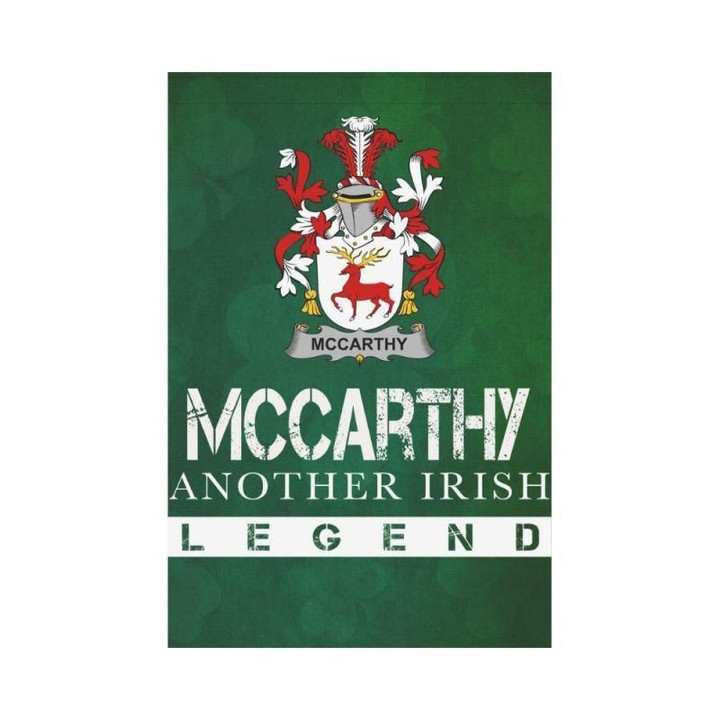 Irish Garden Flag, Mccarthy Family Crest Shamrock Yard Flag A9