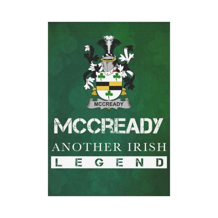 Irish Garden Flag, Mccready Or Mccreadie Family Crest Shamrock Yard Flag A9