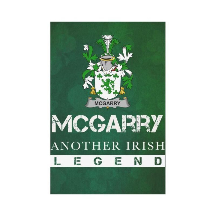 Irish Garden Flag, Mcgarry Or Garry Family Crest Shamrock Yard Flag A9