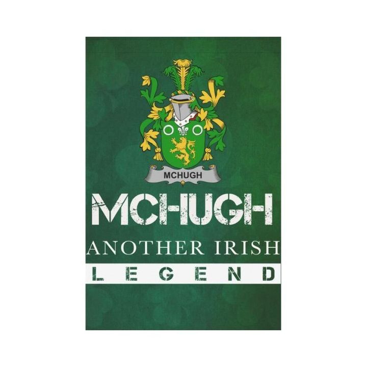 Irish Garden Flag, Mchugh Or Machugh Family Crest Shamrock Yard Flag A9