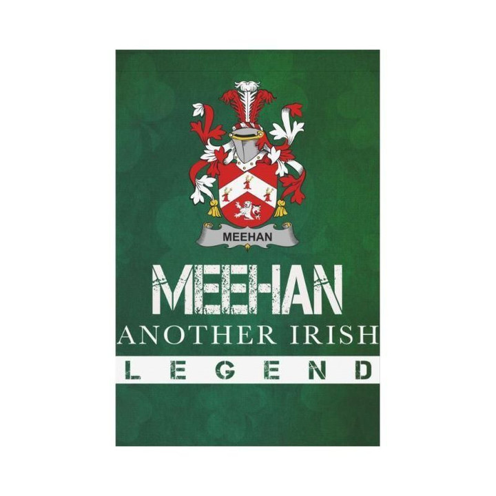 Irish Garden Flag, Meehan Or O'Meighan Family Crest Shamrock Yard Flag A9