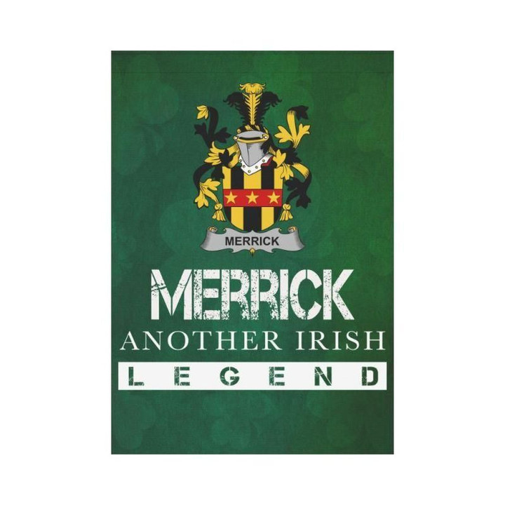 Irish Garden Flag, Merrick Or Meyrick Family Crest Shamrock Yard Flag A9