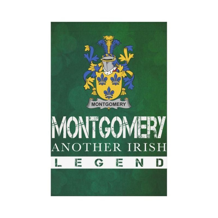 Irish Garden Flag, Montgomery Family Crest Shamrock Yard Flag A9