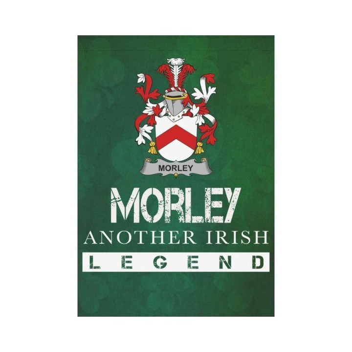 Irish Garden Flag, Morley Family Crest Shamrock Yard Flag A9