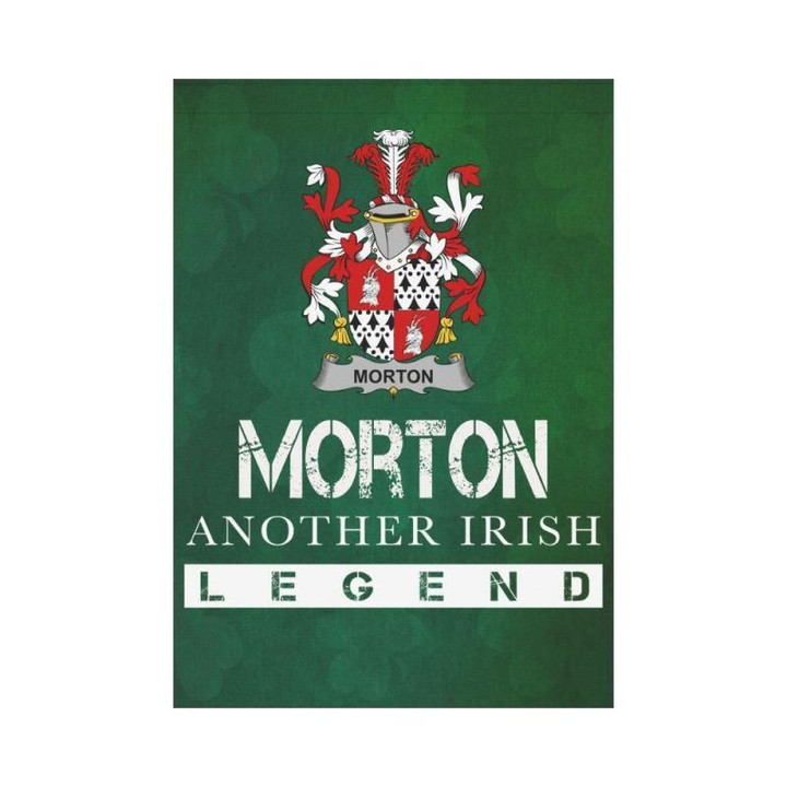 Irish Garden Flag, Morton Family Crest Shamrock Yard Flag A9