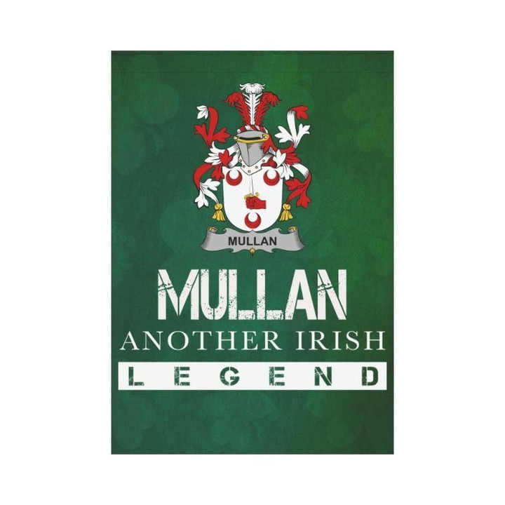Irish Garden Flag, Mullan Family Crest Shamrock Yard Flag A9