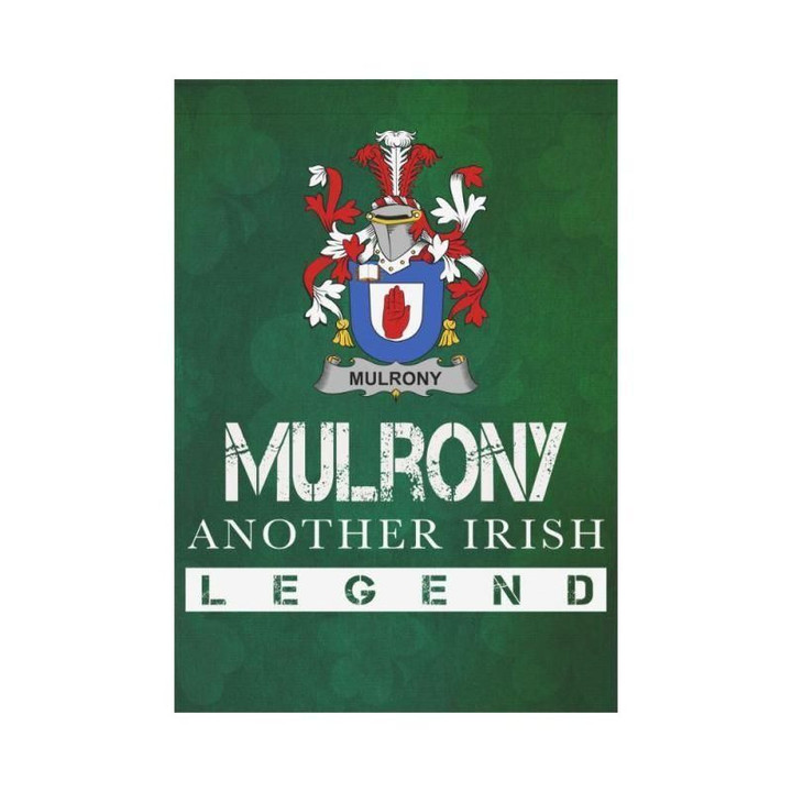 Irish Garden Flag, Mulrony Or O'Mulroney Family Crest Shamrock Yard Flag A9
