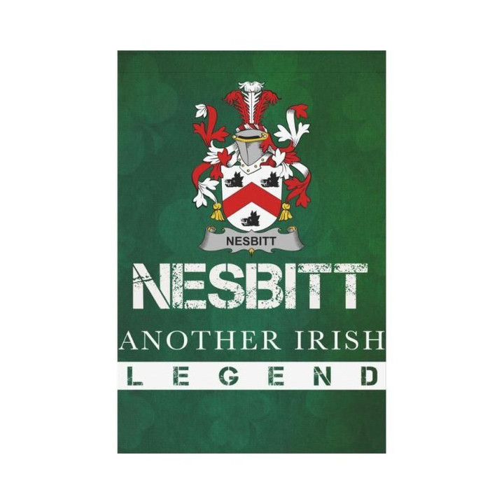 Irish Garden Flag, Nesbitt Family Crest Shamrock Yard Flag A9