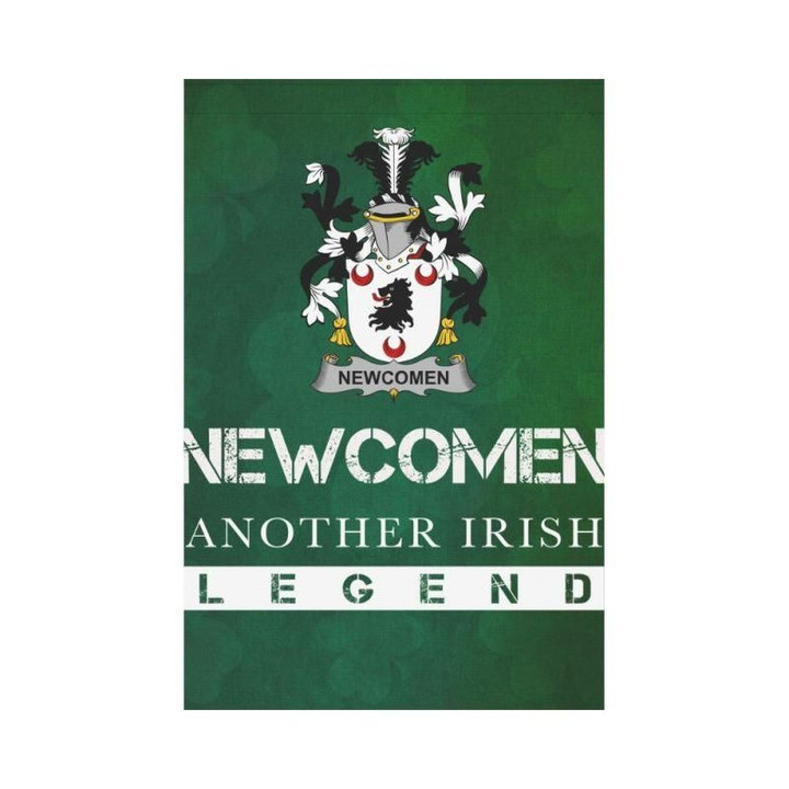 Irish Garden Flag, Newcomen Or Newcombe Family Crest Shamrock Yard Flag A9