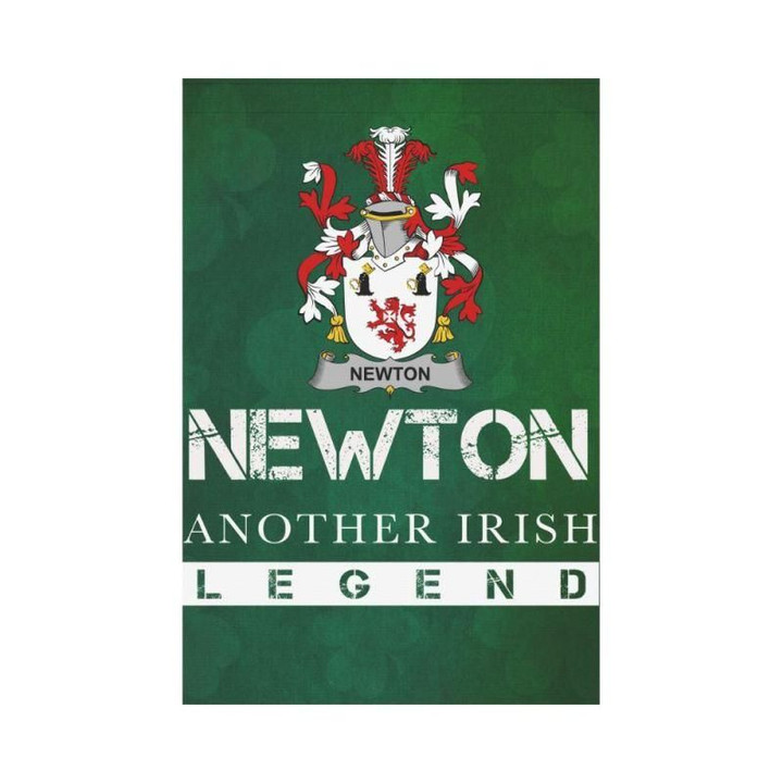 Irish Garden Flag, Newton Family Crest Shamrock Yard Flag A9