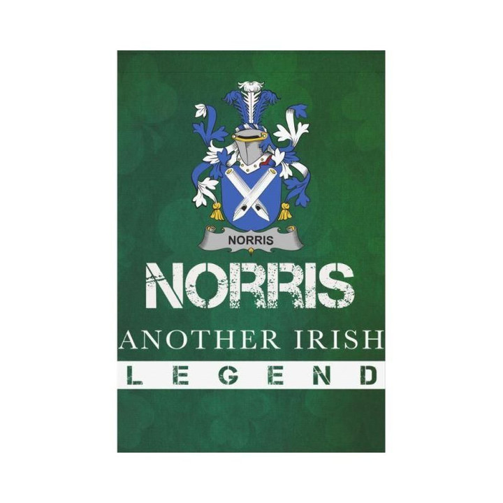 Irish Garden Flag, Norris Family Crest Shamrock Yard Flag A9
