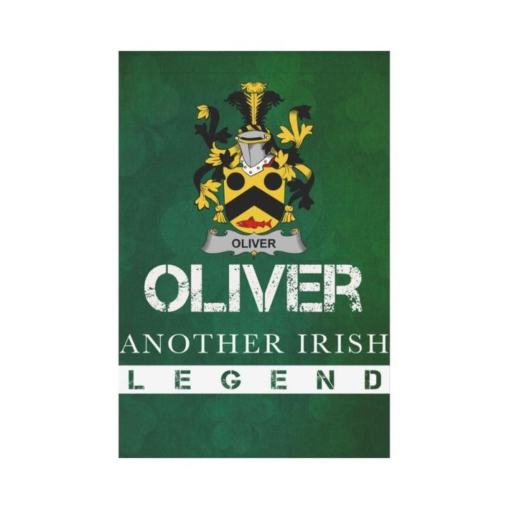 Irish Garden Flag, Oliver Family Crest Shamrock Yard Flag A9