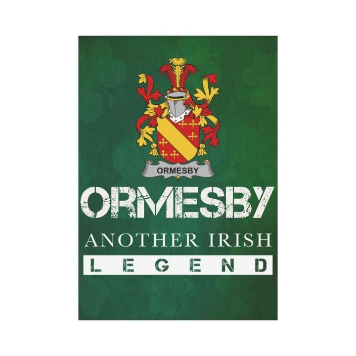 Irish Garden Flag, Ormesby Family Crest Shamrock Yard Flag A9