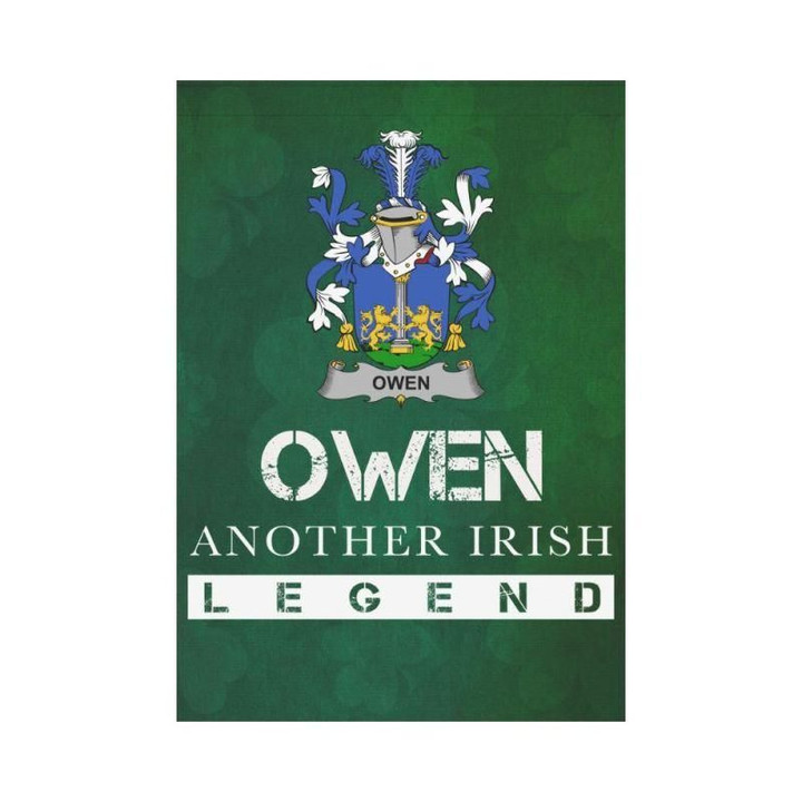 Irish Garden Flag, Owen Family Crest Shamrock Yard Flag A9