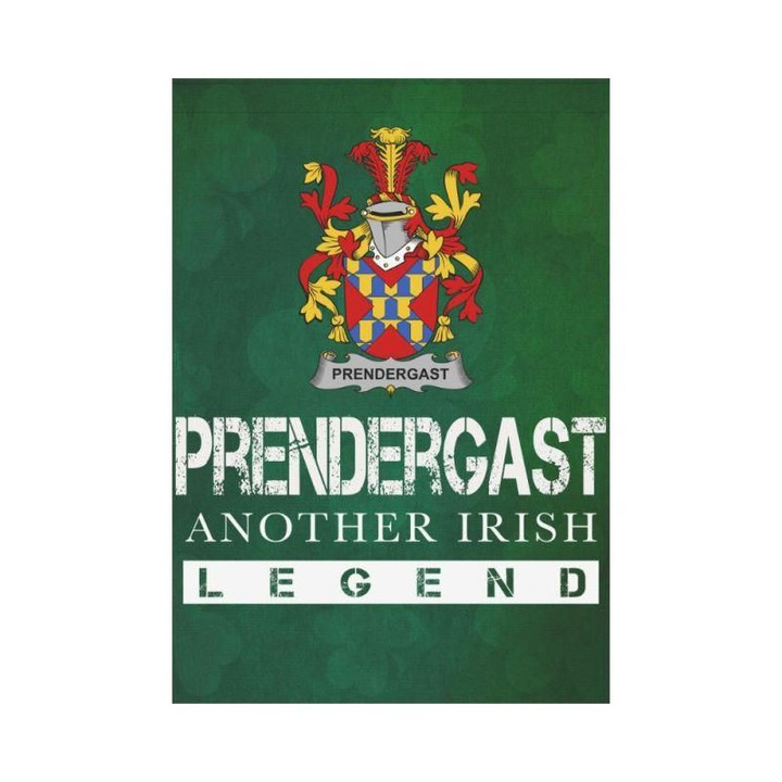 Irish Garden Flag, Prendergast Family Crest Shamrock Yard Flag A9