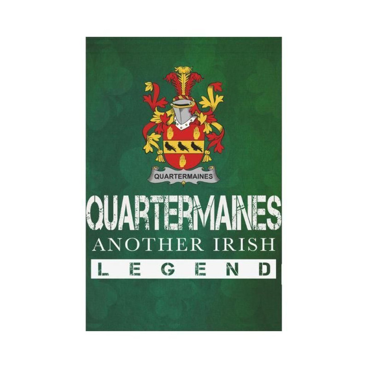 Irish Garden Flag, Quartermaines Family Crest Shamrock Yard Flag A9