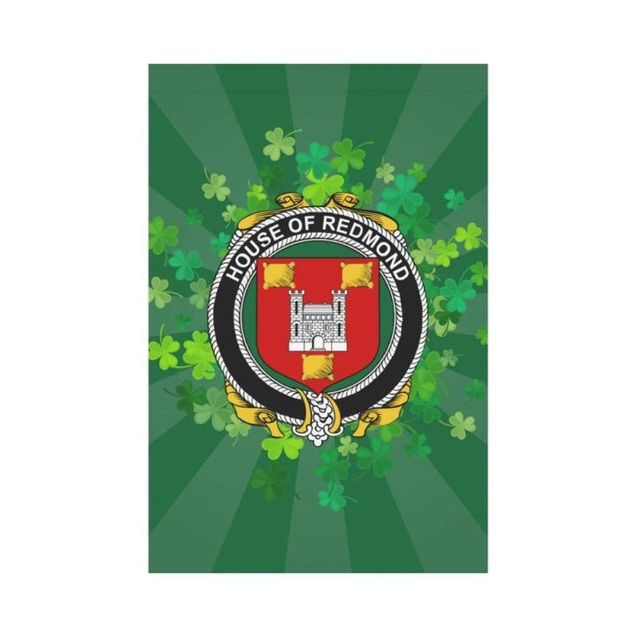 Irish Garden Flag, Redmond Family Crest Shamrock Yard Flag A9