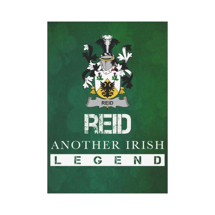 Irish Garden Flag, Reid Family Crest Shamrock Yard Flag A9