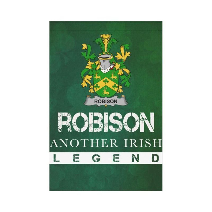 Irish Garden Flag, Robison Or Robinson Family Crest Shamrock Yard Flag A9